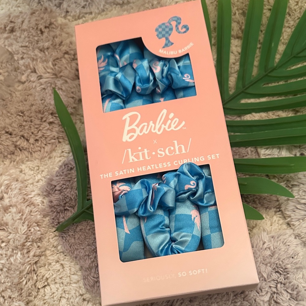 Kitsch Barbie Satin Heatless Curling Set - Blue and Pink